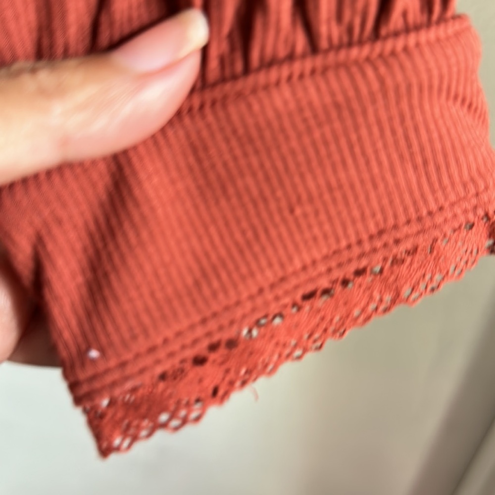 NWT, FREE PEOPLE COWBOY MED TOP in Rust color - Picture 13 of 14